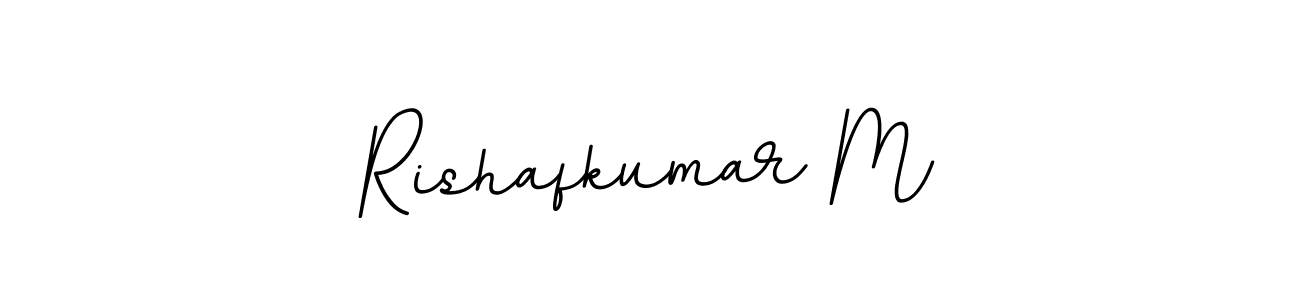 You can use this online signature creator to create a handwritten signature for the name Rishafkumar M. This is the best online autograph maker. Rishafkumar M signature style 11 images and pictures png