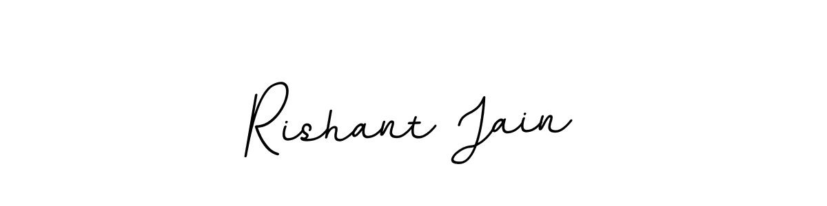 Make a beautiful signature design for name Rishant Jain. With this signature (BallpointsItalic-DORy9) style, you can create a handwritten signature for free. Rishant Jain signature style 11 images and pictures png