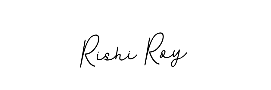 How to make Rishi Roy name signature. Use BallpointsItalic-DORy9 style for creating short signs online. This is the latest handwritten sign. Rishi Roy signature style 11 images and pictures png