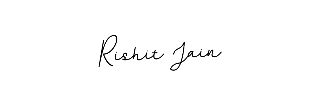The best way (BallpointsItalic-DORy9) to make a short signature is to pick only two or three words in your name. The name Rishit Jain include a total of six letters. For converting this name. Rishit Jain signature style 11 images and pictures png