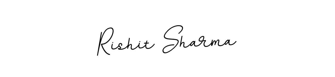 Make a beautiful signature design for name Rishit Sharma. With this signature (BallpointsItalic-DORy9) style, you can create a handwritten signature for free. Rishit Sharma signature style 11 images and pictures png