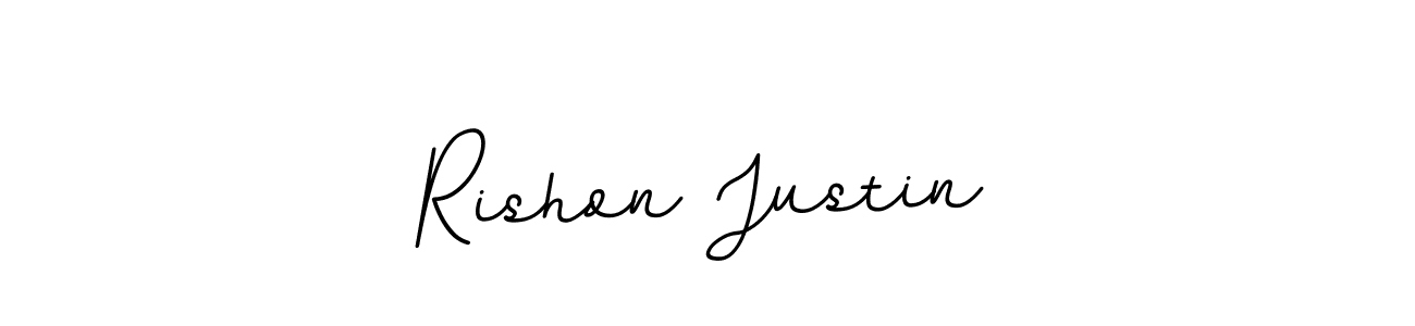 Check out images of Autograph of Rishon Justin name. Actor Rishon Justin Signature Style. BallpointsItalic-DORy9 is a professional sign style online. Rishon Justin signature style 11 images and pictures png