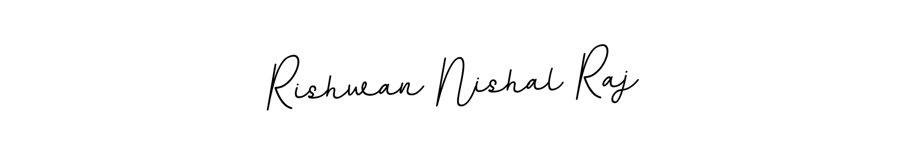 How to make Rishwan Nishal Raj name signature. Use BallpointsItalic-DORy9 style for creating short signs online. This is the latest handwritten sign. Rishwan Nishal Raj signature style 11 images and pictures png