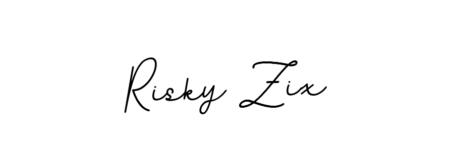 Create a beautiful signature design for name Risky Zix. With this signature (BallpointsItalic-DORy9) fonts, you can make a handwritten signature for free. Risky Zix signature style 11 images and pictures png