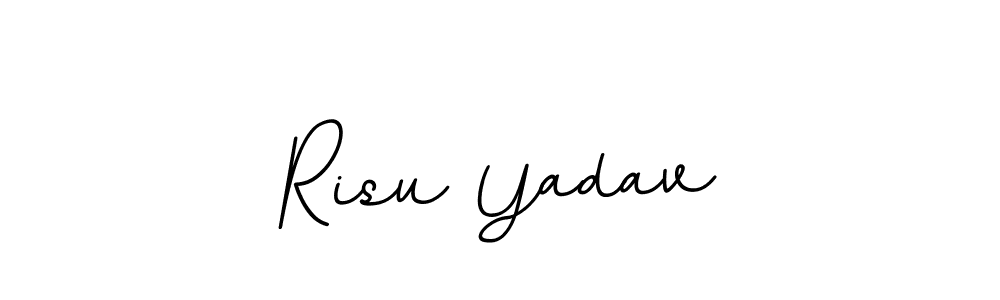 Design your own signature with our free online signature maker. With this signature software, you can create a handwritten (BallpointsItalic-DORy9) signature for name Risu Yadav. Risu Yadav signature style 11 images and pictures png