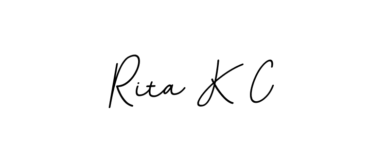 Design your own signature with our free online signature maker. With this signature software, you can create a handwritten (BallpointsItalic-DORy9) signature for name Rita K C. Rita K C signature style 11 images and pictures png