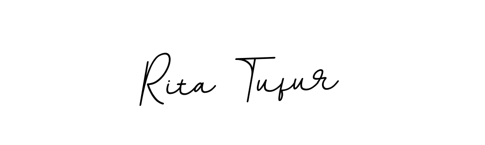 How to make Rita Tufur name signature. Use BallpointsItalic-DORy9 style for creating short signs online. This is the latest handwritten sign. Rita Tufur signature style 11 images and pictures png