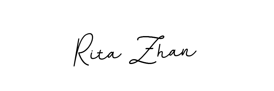 This is the best signature style for the Rita Zhan name. Also you like these signature font (BallpointsItalic-DORy9). Mix name signature. Rita Zhan signature style 11 images and pictures png