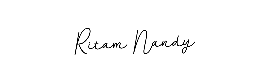 The best way (BallpointsItalic-DORy9) to make a short signature is to pick only two or three words in your name. The name Ritam Nandy include a total of six letters. For converting this name. Ritam Nandy signature style 11 images and pictures png