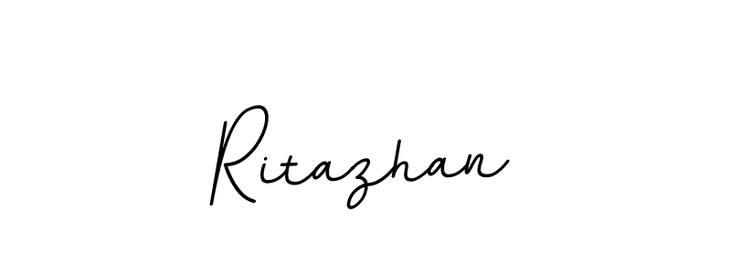 Ritazhan stylish signature style. Best Handwritten Sign (BallpointsItalic-DORy9) for my name. Handwritten Signature Collection Ideas for my name Ritazhan. Ritazhan signature style 11 images and pictures png