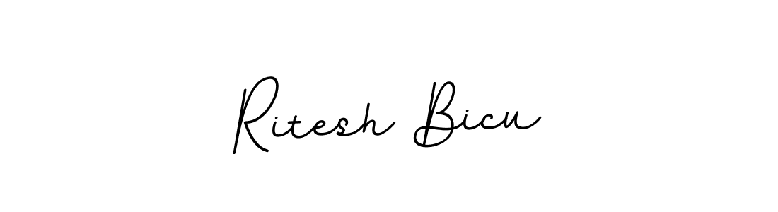 if you are searching for the best signature style for your name Ritesh Bicu. so please give up your signature search. here we have designed multiple signature styles  using BallpointsItalic-DORy9. Ritesh Bicu signature style 11 images and pictures png