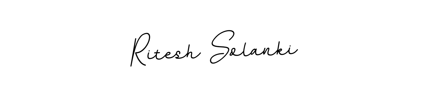 Make a beautiful signature design for name Ritesh Solanki. With this signature (BallpointsItalic-DORy9) style, you can create a handwritten signature for free. Ritesh Solanki signature style 11 images and pictures png