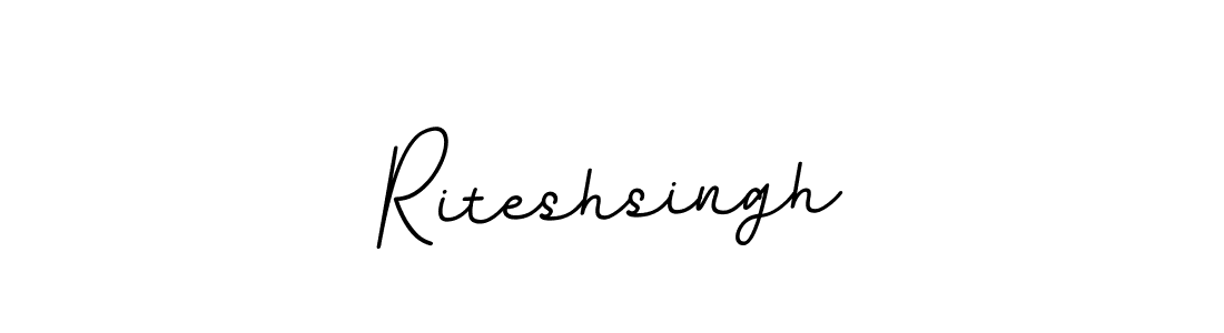 Also we have Riteshsingh name is the best signature style. Create professional handwritten signature collection using BallpointsItalic-DORy9 autograph style. Riteshsingh signature style 11 images and pictures png