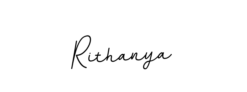 Rithanya stylish signature style. Best Handwritten Sign (BallpointsItalic-DORy9) for my name. Handwritten Signature Collection Ideas for my name Rithanya. Rithanya signature style 11 images and pictures png