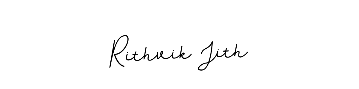 How to make Rithvik Jith name signature. Use BallpointsItalic-DORy9 style for creating short signs online. This is the latest handwritten sign. Rithvik Jith signature style 11 images and pictures png