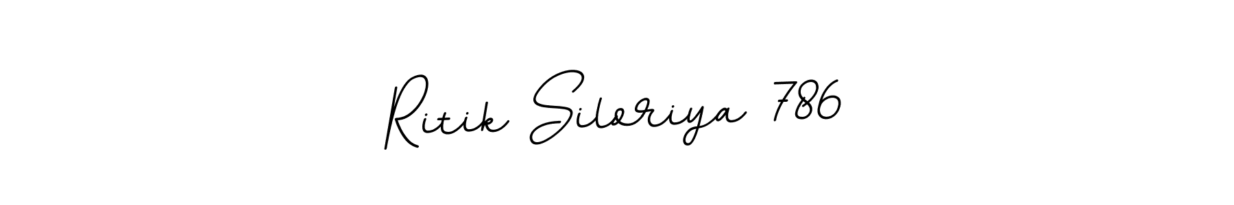 It looks lik you need a new signature style for name Ritik Siloriya 786. Design unique handwritten (BallpointsItalic-DORy9) signature with our free signature maker in just a few clicks. Ritik Siloriya 786 signature style 11 images and pictures png