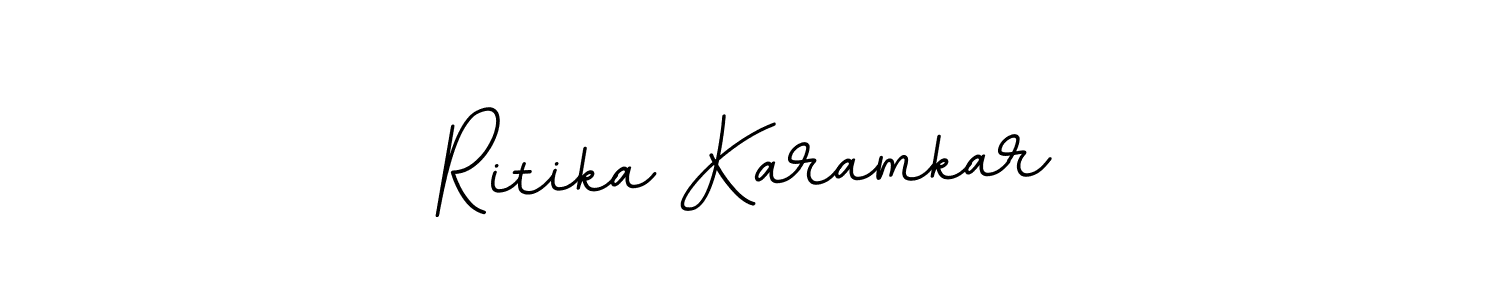 Ritika Karamkar stylish signature style. Best Handwritten Sign (BallpointsItalic-DORy9) for my name. Handwritten Signature Collection Ideas for my name Ritika Karamkar. Ritika Karamkar signature style 11 images and pictures png