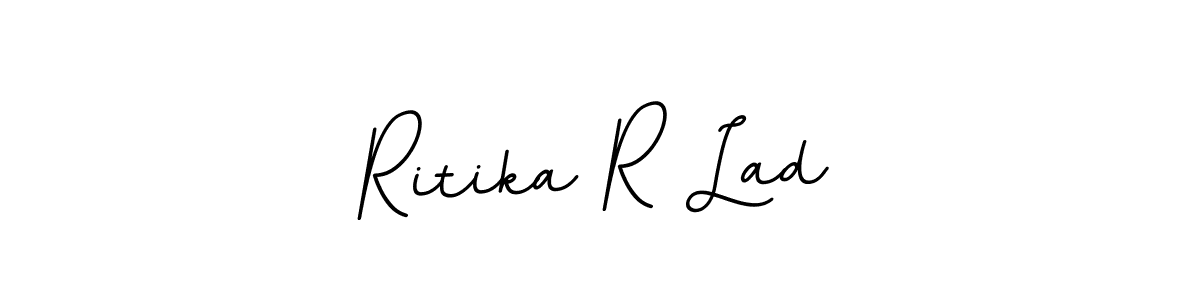 Use a signature maker to create a handwritten signature online. With this signature software, you can design (BallpointsItalic-DORy9) your own signature for name Ritika R Lad. Ritika R Lad signature style 11 images and pictures png