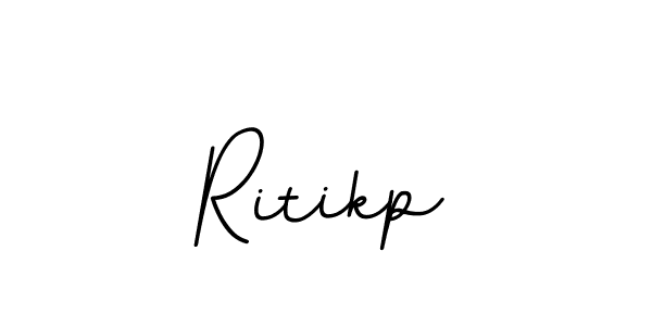 How to make Ritikp name signature. Use BallpointsItalic-DORy9 style for creating short signs online. This is the latest handwritten sign. Ritikp signature style 11 images and pictures png