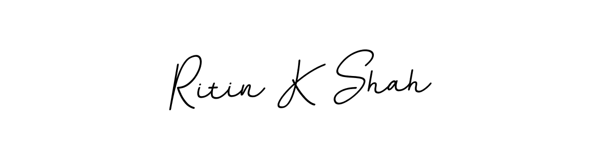 Make a beautiful signature design for name Ritin K Shah. With this signature (BallpointsItalic-DORy9) style, you can create a handwritten signature for free. Ritin K Shah signature style 11 images and pictures png