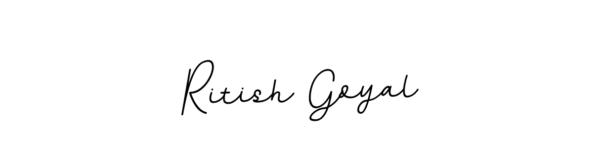 Design your own signature with our free online signature maker. With this signature software, you can create a handwritten (BallpointsItalic-DORy9) signature for name Ritish Goyal. Ritish Goyal signature style 11 images and pictures png