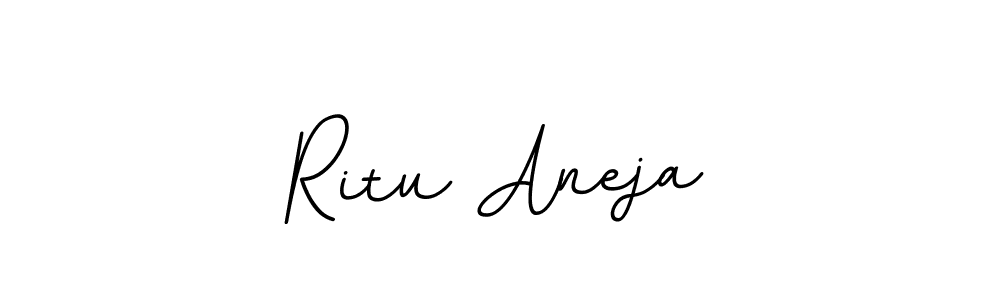 Create a beautiful signature design for name Ritu Aneja. With this signature (BallpointsItalic-DORy9) fonts, you can make a handwritten signature for free. Ritu Aneja signature style 11 images and pictures png