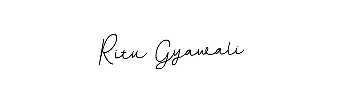 You should practise on your own different ways (BallpointsItalic-DORy9) to write your name (Ritu Gyawali) in signature. don't let someone else do it for you. Ritu Gyawali signature style 11 images and pictures png