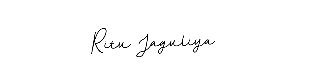 How to make Ritu Jaguliya name signature. Use BallpointsItalic-DORy9 style for creating short signs online. This is the latest handwritten sign. Ritu Jaguliya signature style 11 images and pictures png