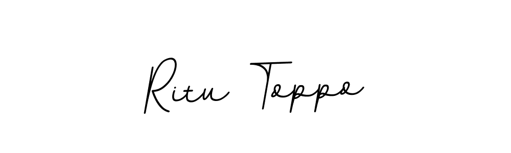 Ritu Toppo stylish signature style. Best Handwritten Sign (BallpointsItalic-DORy9) for my name. Handwritten Signature Collection Ideas for my name Ritu Toppo. Ritu Toppo signature style 11 images and pictures png