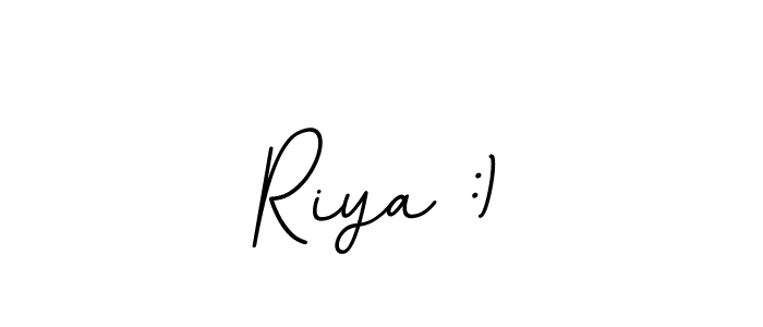 How to make Riya :) name signature. Use BallpointsItalic-DORy9 style for creating short signs online. This is the latest handwritten sign. Riya :) signature style 11 images and pictures png