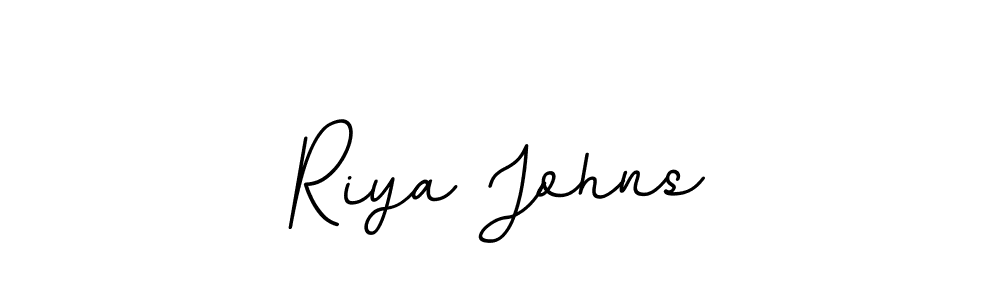 Create a beautiful signature design for name Riya Johns. With this signature (BallpointsItalic-DORy9) fonts, you can make a handwritten signature for free. Riya Johns signature style 11 images and pictures png