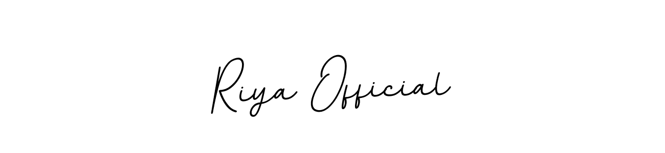 Similarly BallpointsItalic-DORy9 is the best handwritten signature design. Signature creator online .You can use it as an online autograph creator for name Riya Official. Riya Official signature style 11 images and pictures png