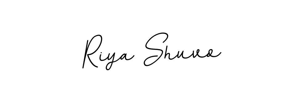 Riya Shuvo stylish signature style. Best Handwritten Sign (BallpointsItalic-DORy9) for my name. Handwritten Signature Collection Ideas for my name Riya Shuvo. Riya Shuvo signature style 11 images and pictures png