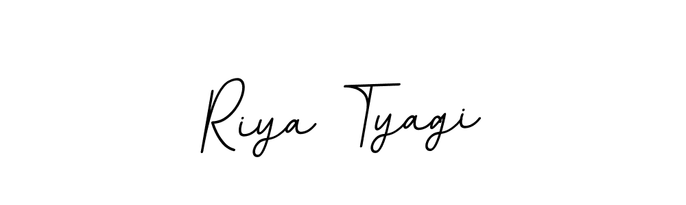 Create a beautiful signature design for name Riya Tyagi. With this signature (BallpointsItalic-DORy9) fonts, you can make a handwritten signature for free. Riya Tyagi signature style 11 images and pictures png
