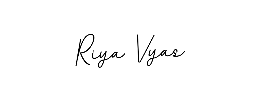 Create a beautiful signature design for name Riya Vyas. With this signature (BallpointsItalic-DORy9) fonts, you can make a handwritten signature for free. Riya Vyas signature style 11 images and pictures png