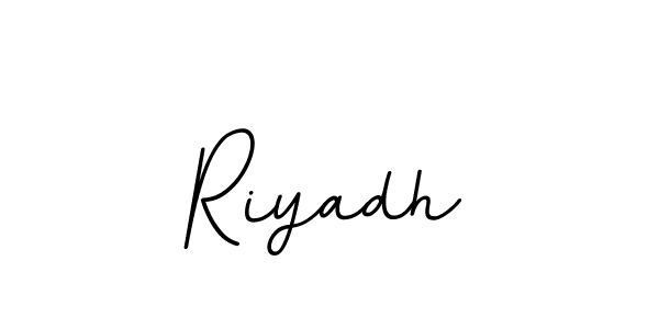 Design your own signature with our free online signature maker. With this signature software, you can create a handwritten (BallpointsItalic-DORy9) signature for name Riyadh. Riyadh signature style 11 images and pictures png