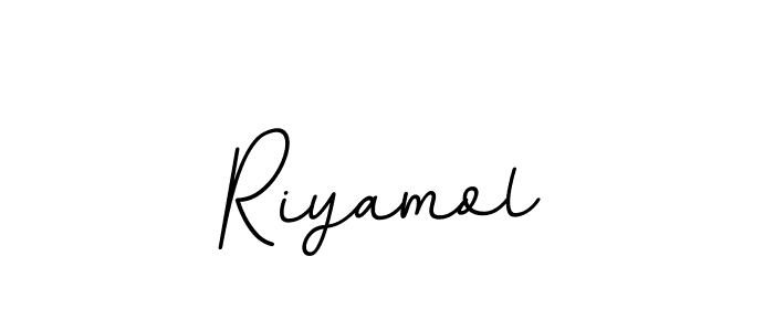 You should practise on your own different ways (BallpointsItalic-DORy9) to write your name (Riyamol) in signature. don't let someone else do it for you. Riyamol signature style 11 images and pictures png