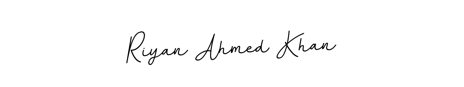 Create a beautiful signature design for name Riyan Ahmed Khan. With this signature (BallpointsItalic-DORy9) fonts, you can make a handwritten signature for free. Riyan Ahmed Khan signature style 11 images and pictures png