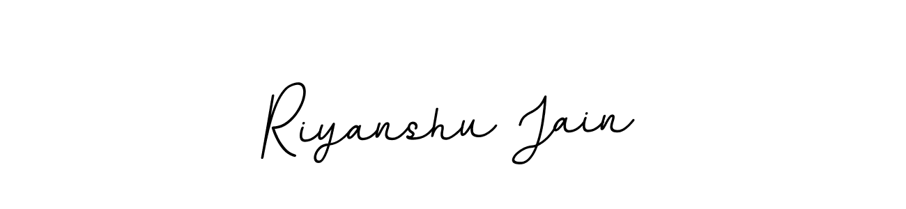Create a beautiful signature design for name Riyanshu Jain. With this signature (BallpointsItalic-DORy9) fonts, you can make a handwritten signature for free. Riyanshu Jain signature style 11 images and pictures png