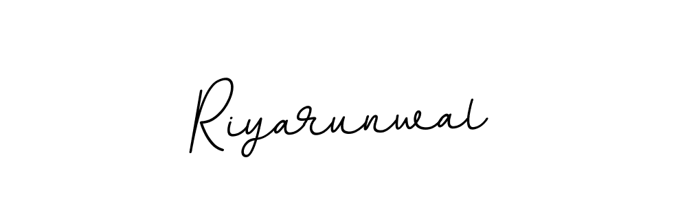 if you are searching for the best signature style for your name Riyarunwal. so please give up your signature search. here we have designed multiple signature styles  using BallpointsItalic-DORy9. Riyarunwal signature style 11 images and pictures png