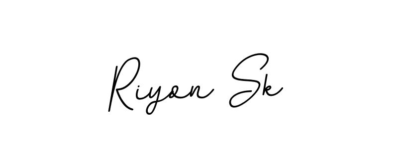 Use a signature maker to create a handwritten signature online. With this signature software, you can design (BallpointsItalic-DORy9) your own signature for name Riyon Sk. Riyon Sk signature style 11 images and pictures png