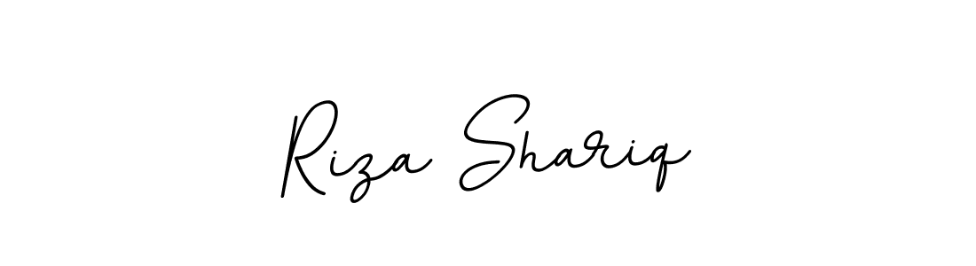 You should practise on your own different ways (BallpointsItalic-DORy9) to write your name (Riza Shariq) in signature. don't let someone else do it for you. Riza Shariq signature style 11 images and pictures png