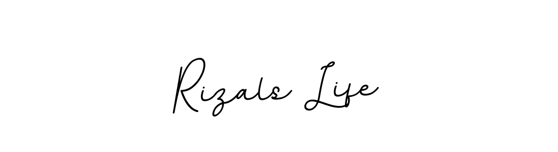 You should practise on your own different ways (BallpointsItalic-DORy9) to write your name (Rizals Life) in signature. don't let someone else do it for you. Rizals Life signature style 11 images and pictures png