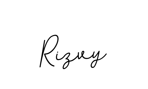 Use a signature maker to create a handwritten signature online. With this signature software, you can design (BallpointsItalic-DORy9) your own signature for name Rizvy. Rizvy signature style 11 images and pictures png