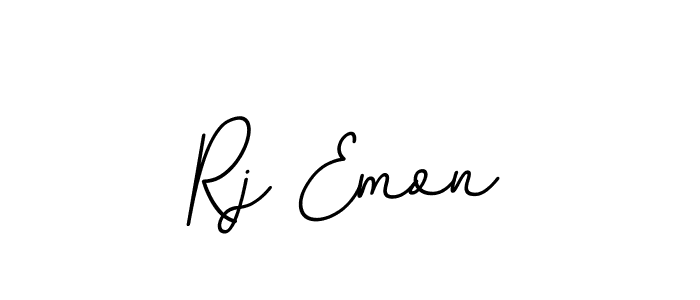 Make a beautiful signature design for name Rj Emon. With this signature (BallpointsItalic-DORy9) style, you can create a handwritten signature for free. Rj Emon signature style 11 images and pictures png