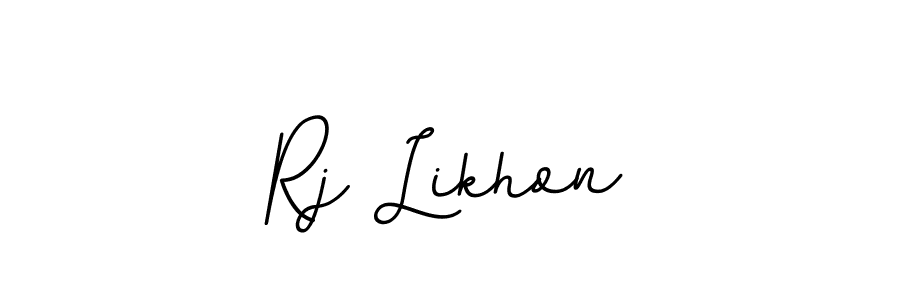 The best way (BallpointsItalic-DORy9) to make a short signature is to pick only two or three words in your name. The name Rj Likhon include a total of six letters. For converting this name. Rj Likhon signature style 11 images and pictures png