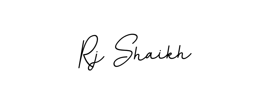 How to make Rj Shaikh name signature. Use BallpointsItalic-DORy9 style for creating short signs online. This is the latest handwritten sign. Rj Shaikh signature style 11 images and pictures png