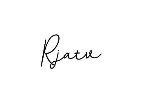Use a signature maker to create a handwritten signature online. With this signature software, you can design (BallpointsItalic-DORy9) your own signature for name Rjatv. Rjatv signature style 11 images and pictures png