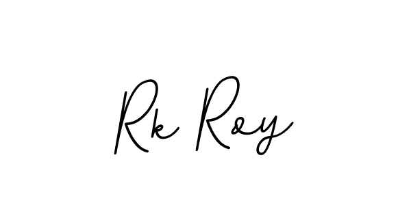 The best way (BallpointsItalic-DORy9) to make a short signature is to pick only two or three words in your name. The name Rk Roy include a total of six letters. For converting this name. Rk Roy signature style 11 images and pictures png