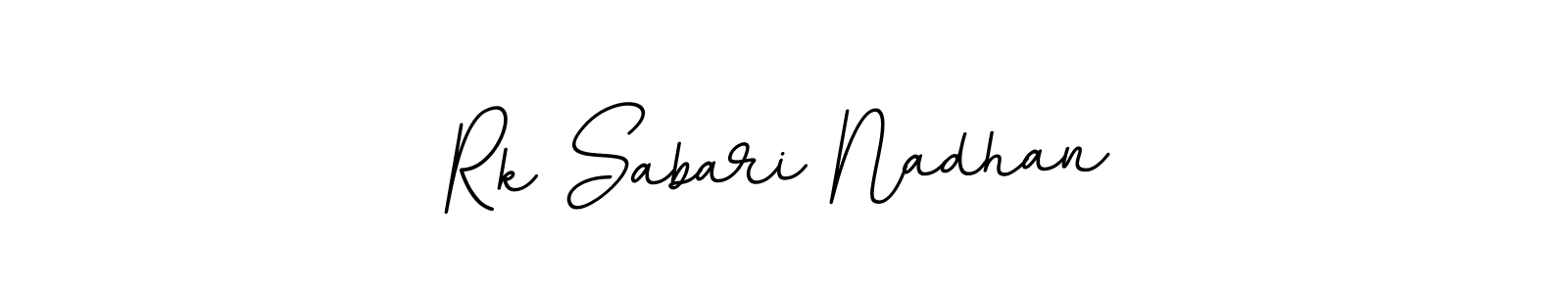 The best way (BallpointsItalic-DORy9) to make a short signature is to pick only two or three words in your name. The name Rk Sabari Nadhan include a total of six letters. For converting this name. Rk Sabari Nadhan signature style 11 images and pictures png